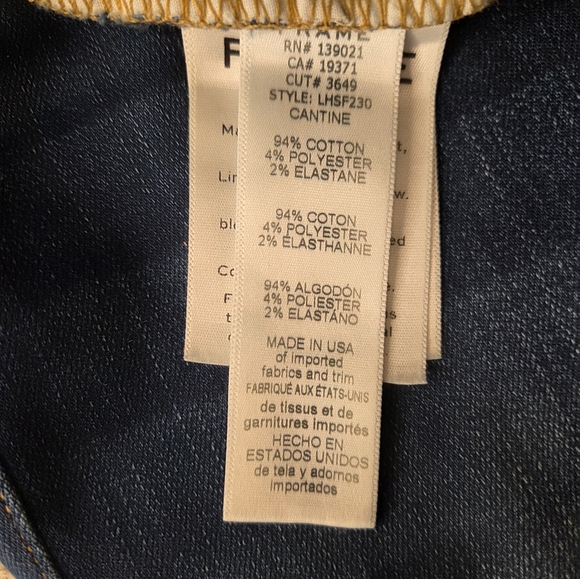 NWT FRAME Le High Super Flare Jean | Made in USA | Dark Indigo Denim - Picture 6 of 7